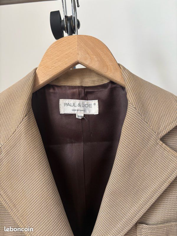 Veste Paul&Joe - Taille 42 - En Coton Crème - Occasion En Très Bon état