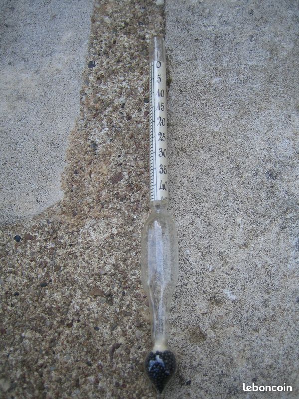 Pèse sirop en verre ancien appareil de mesure densimètre (image 1)
