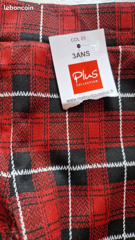 Pantalon à carreaux rouge et noir enfant Vêtements
