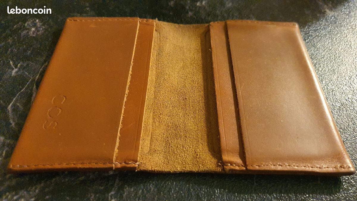 Porte cartes COS pur cuir camel (image 3)