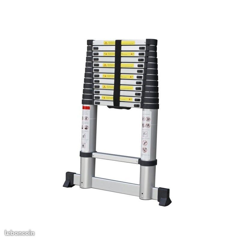 Échelle Télescopique Escabeau Telescopique en Aluminium Portable Pliante 5m ou 3,8m (image 3)