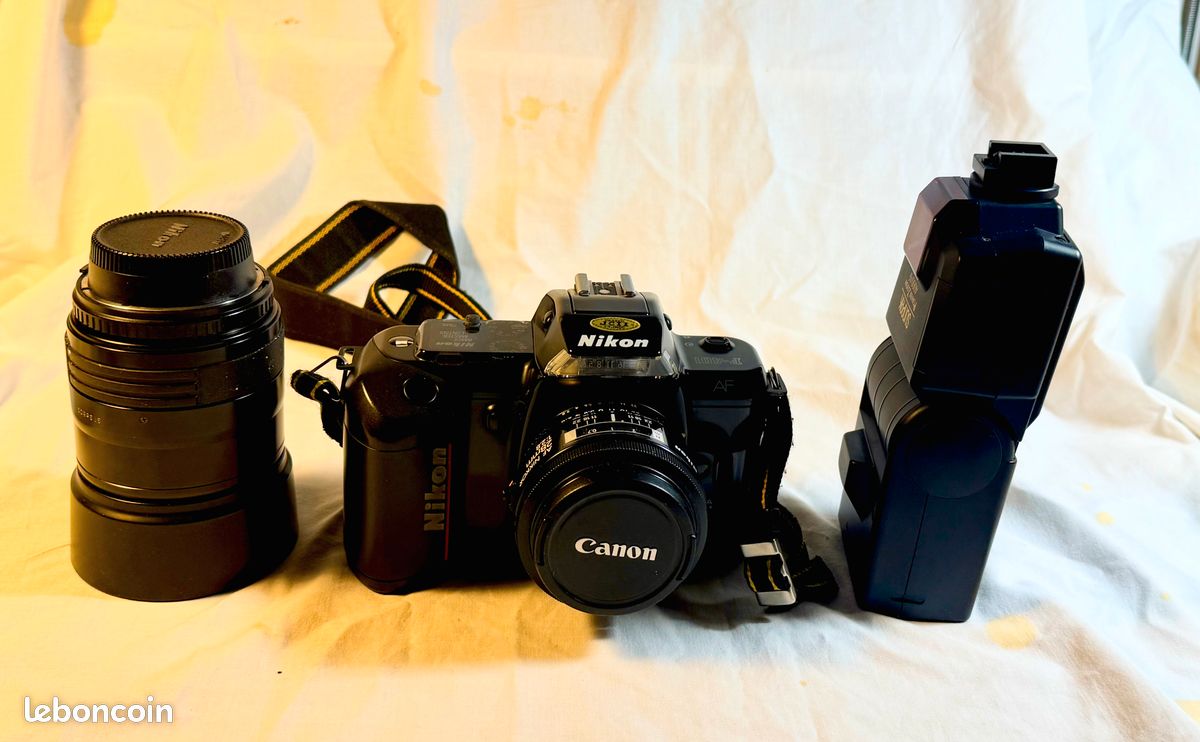 Appareil Photos Reflex NIKON F-401 +Objectif Nikon AF Nikkor -28 mm/ 1:28mm-=TELE OBJ+Flash +Sac a dos (Négociable ) (image 9)
