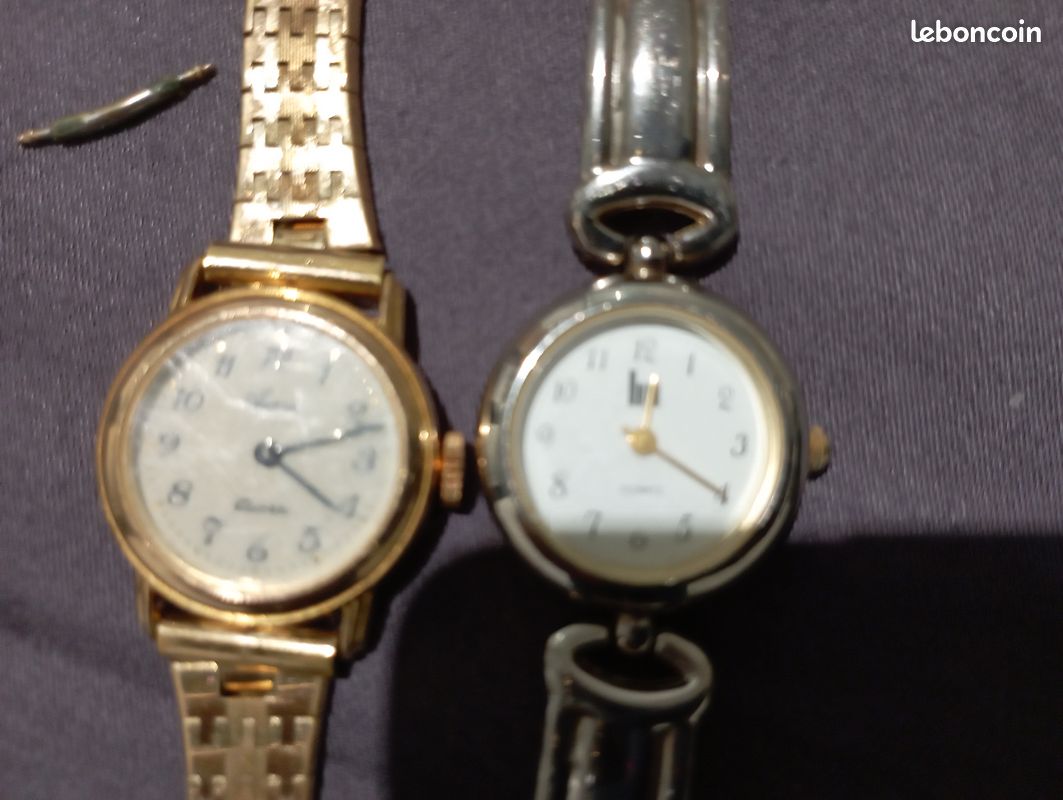 Lot de 2 montre dont une en or 18 carats en bon état (image 1)