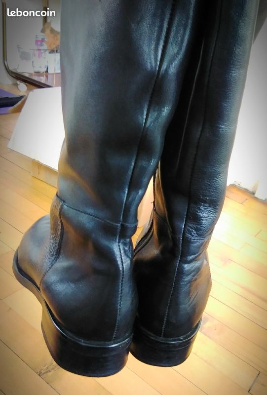 Bottes en cuir noir. Marque Aerosoles T.38 (image 3)