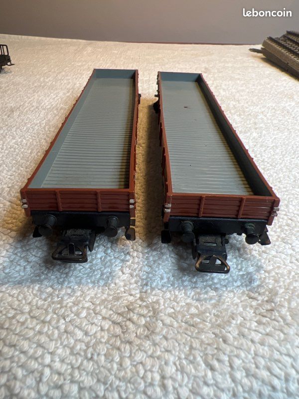 MARKLIN lot 2 wagons plat DB 464537 modélisme ferroviaire train HO