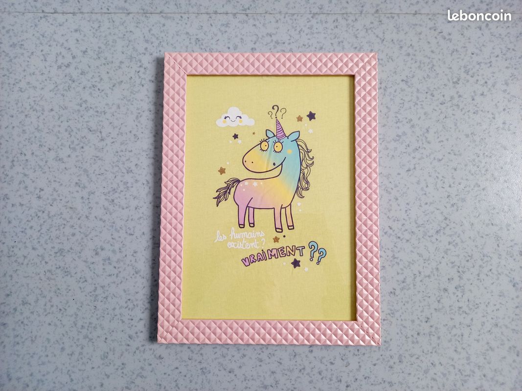 Cadre licorne rose (image 1)