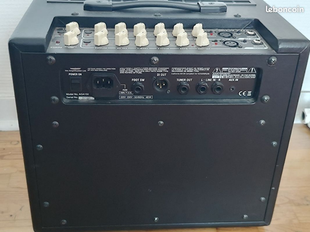 Amplificateur voix et guitarre acoustique VOX aga 150 (image 3)