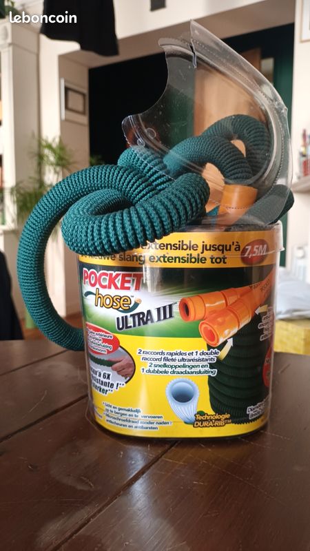 Arrosage Pratique 3 - Tuyau D'Arrosage Rétractable 30m, Vu à La TV - Vert Pocket Hose Ultra
