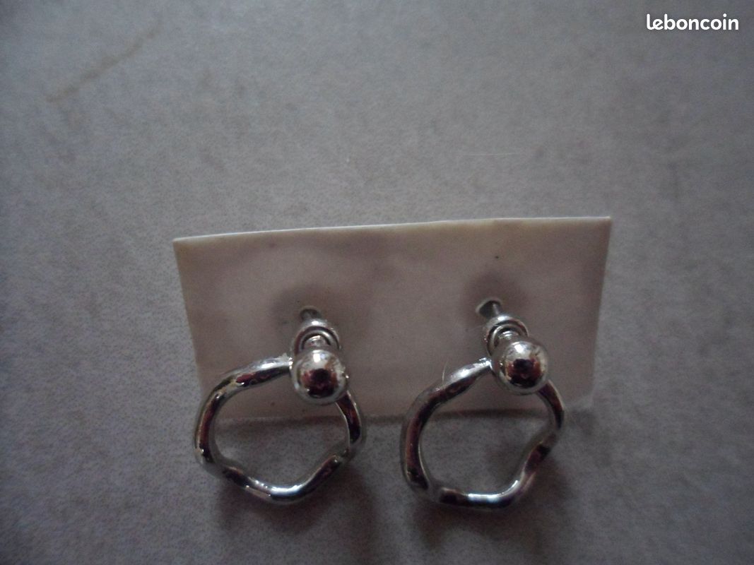 Boucles d'oreilles en argent 925 | Créoles, Puces, Pendantes