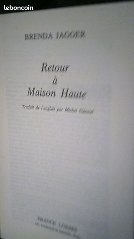 Livre : retour a maison haute (image 1)