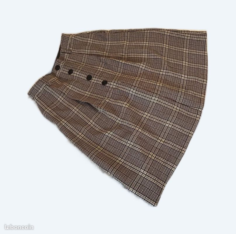 Jupe Zara En Tartan à Carreaux – Taille M – Longueur Mini – Avec Poches – Occasion Très Bon état