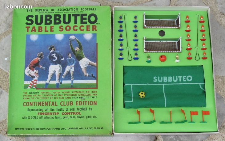 Jeu De Table Subbuteo Football Vintage édition Continental Club Années 60 - Il Manque 1 Joueur