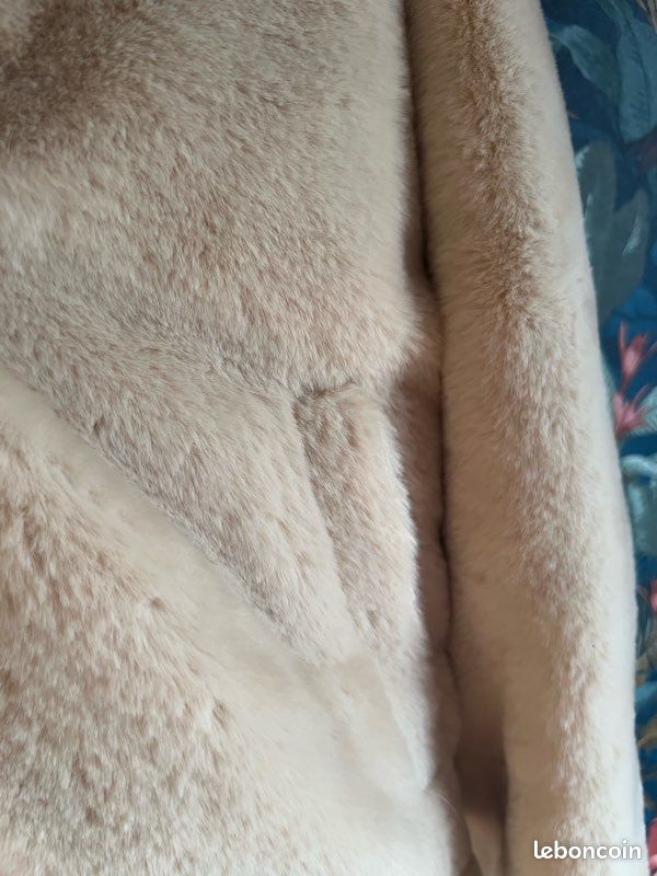 Doudoune toute douce beige crème et kaki réversible - Pimkie - Taille S oversize (image 4)