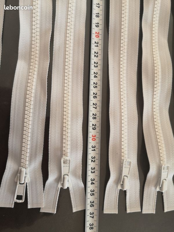 Lot de 20 fermetures blanches séparables (image 3)