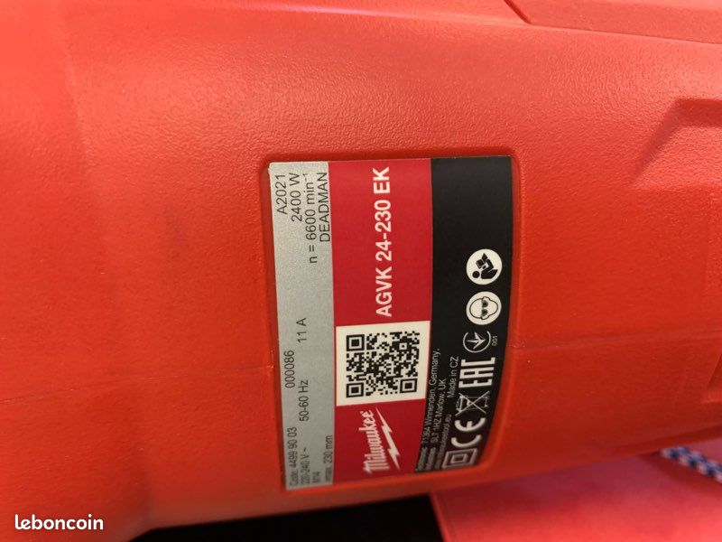 Meuleuse neuve Milwaukee 125mm 1550w AGV15-125XC (image 3)