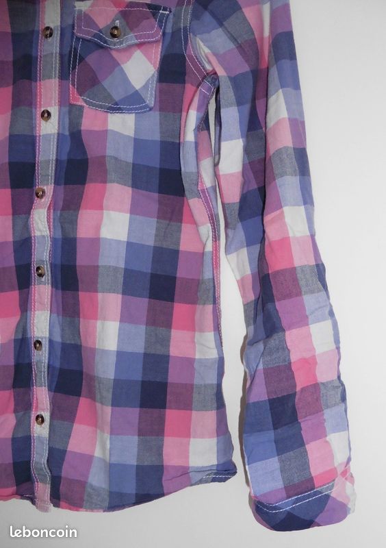 Chemise a carreaux multicolore. Bilook. 16 ans (image 4)