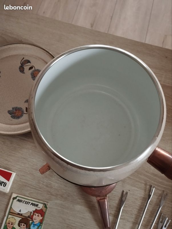 Service à Fondue Bourguignonne Ancien Japy - Motif Cachemire, Vintage, France