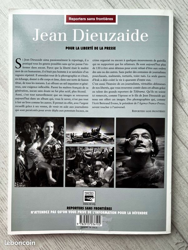 Livre photo RSF "JEAN DIEUZAIDE POUR LA LIBERTE DE LA PRESSE" (image 2)