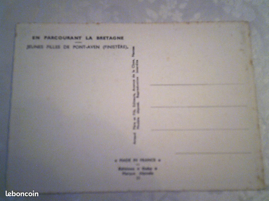 CPA en parcourant la bretagne éditions Gaby - Pont-Aven (image 2)