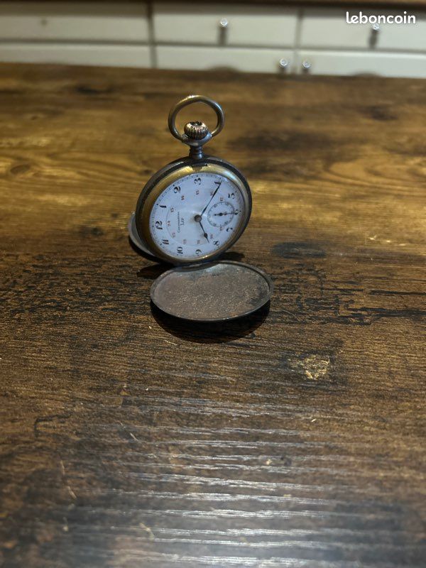 Montre De Poche Ancienne - Gousset Vintage, Fonctionnement Mécanique, Pièce De Caractère