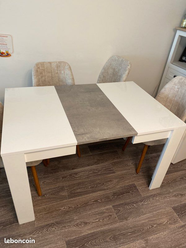 Table à manger avec double rallonge (image 2)