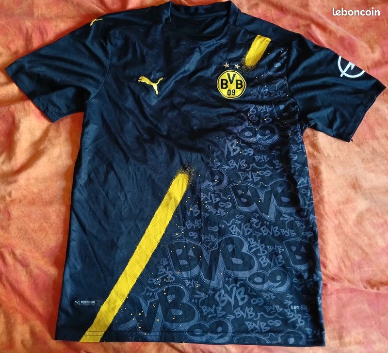 Borussia Dortmund Noir Maillot Exterieur Dortmund 2021 Maillot