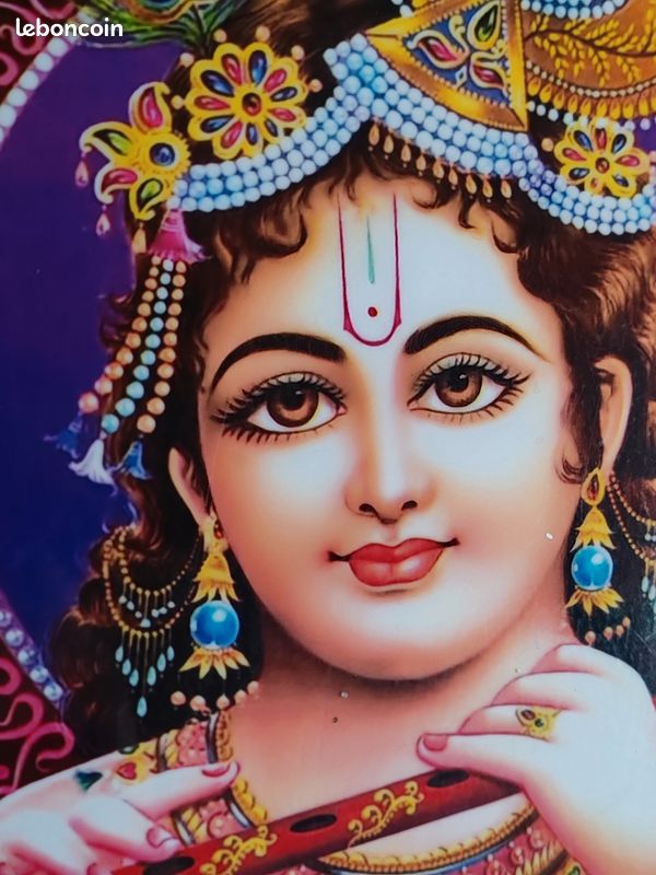 Image plastifiée Sri Krishna Inde Hindou (image 2)