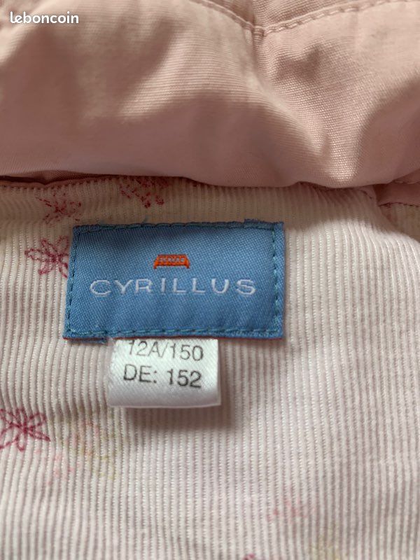 Doudoune sans manche rose pale Cyrillus taille 12 ans (image 3)