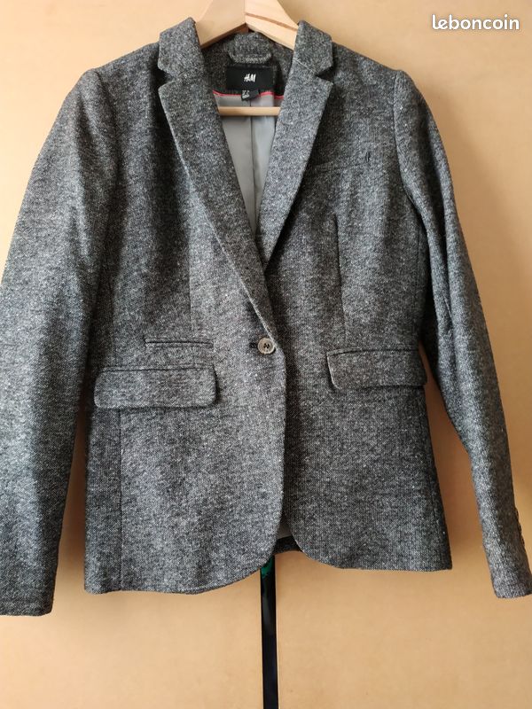 Veste gris chiné (image 1)