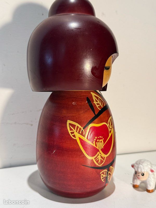 POUPÉE JAPONAISE KOKESHI ancienne traditionnelle en bois Hiziori 39