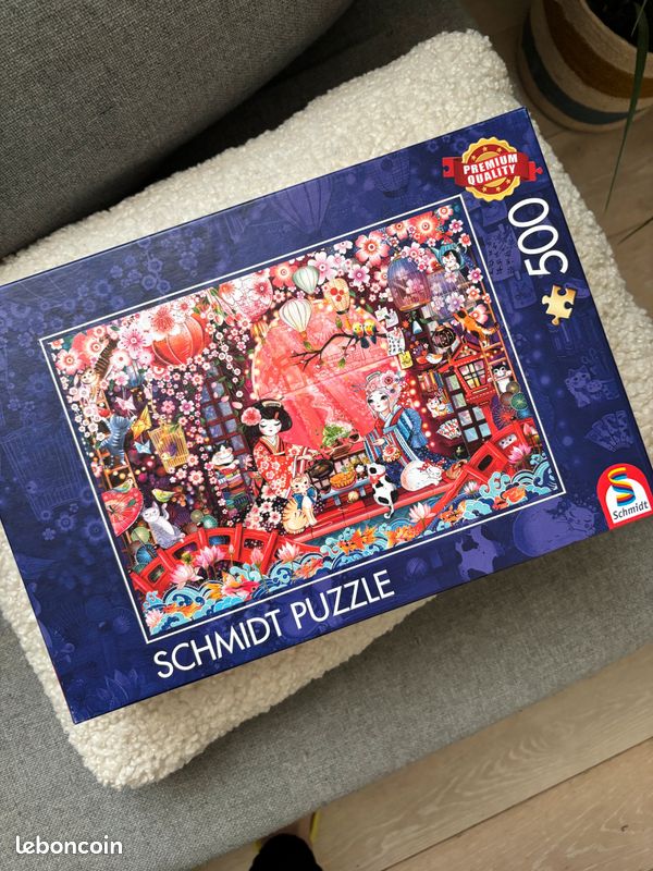 Puzzle 500 pièces chats japon (image 1)