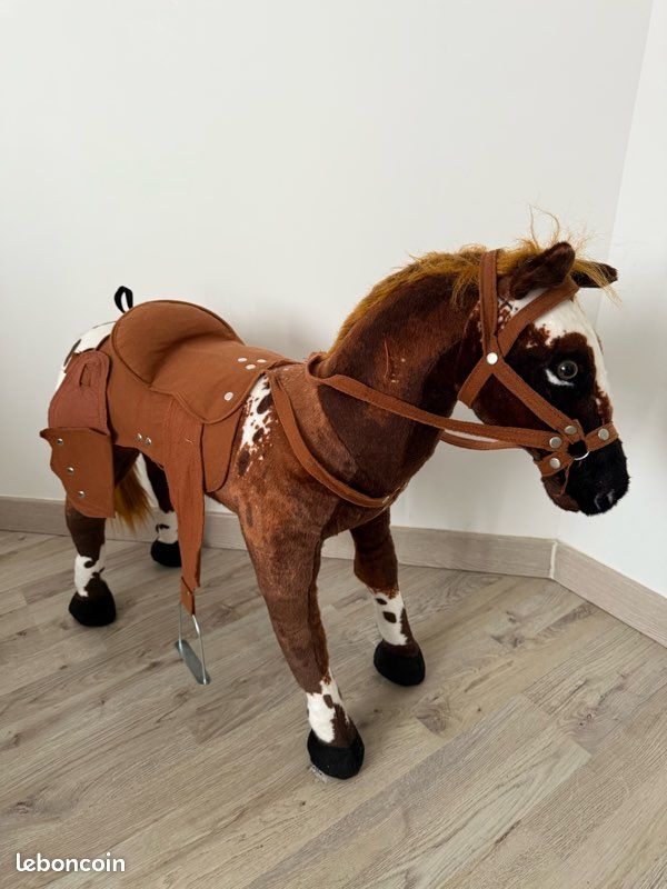 blloocod Cheval en Peluche Électrique Interactif - Modèle Réaliste 33cm (13 Pouces) - Jouet Animal de Compagnie Électronique pour Enfants