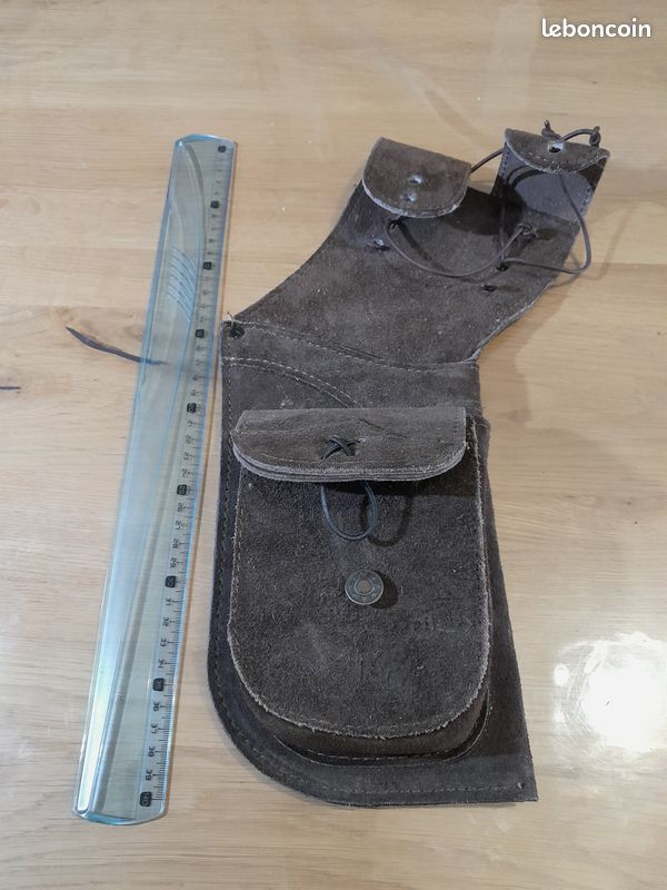 Ancien porte-outils en cuir suédé – Vintage (image 3)