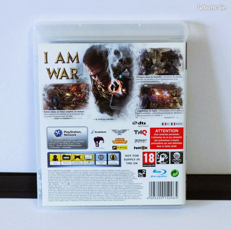 Jeu PS3 Complet - Space Marine - Warhammer 40k (image 2)