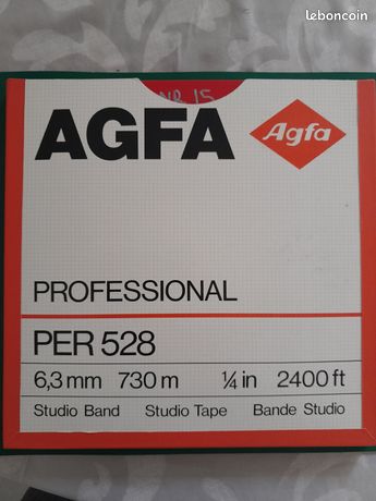 Bande magnétique 1/4'' (6.25 mm) professionnelle AGFA PER 528