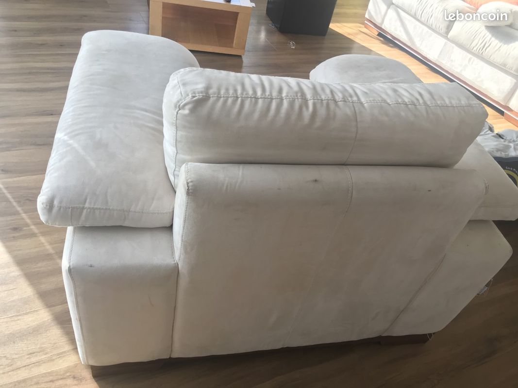 Canapé fauteuil beige (image 3)