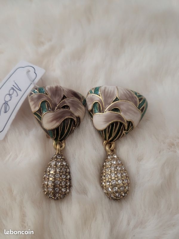 Clips D'oreilles Vintage Sans Marque – Paire Dorée Rétro