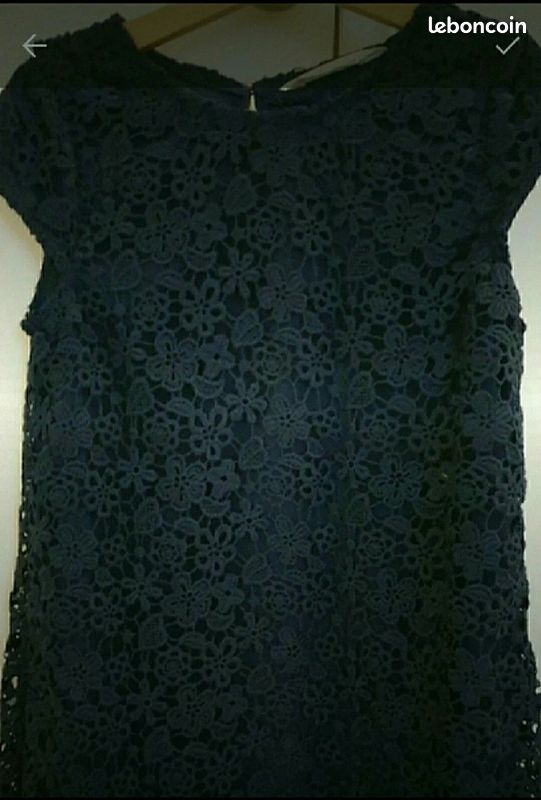 Robe été fille 8/9 ans manche courte broderie macramé neuve (image 1)