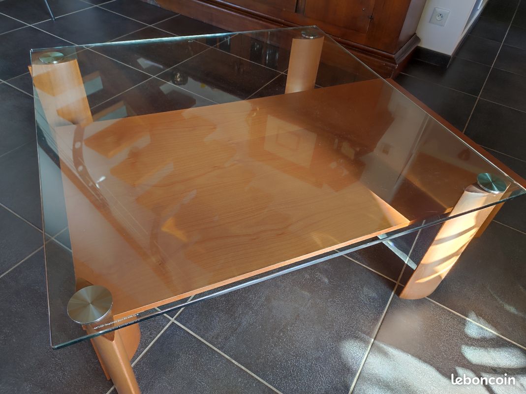 Tables basses Natuzzi - bois et verre (image 6)