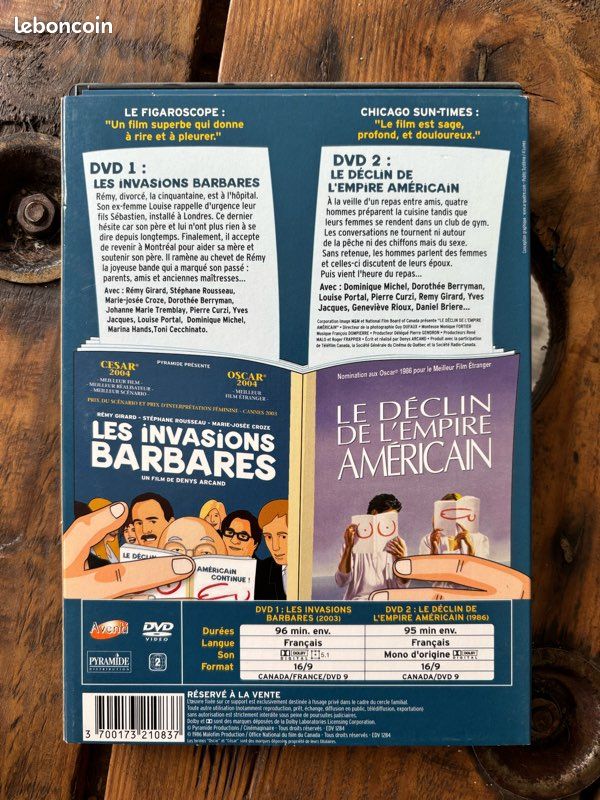 DVD Denys Arcand les invasions barbares/le déclin de l’empire américain (image 2)