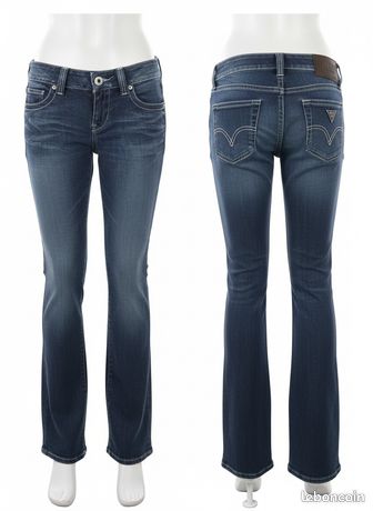 Jeans Guess Authentic Pour Femme - Taille 28, Coupe Droite, Occasion Très Bon état