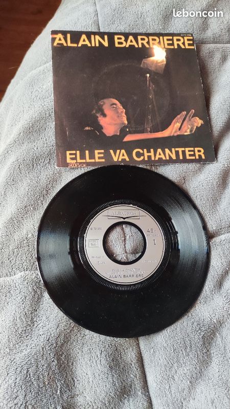 Vinyle 45 tours Alain barrière, elle va chanter (image 2)