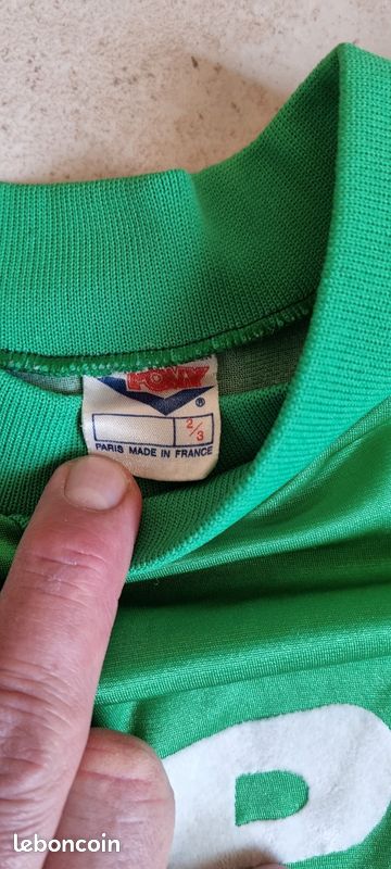 Maillot Le Coq Sportif ASSE Super Télé – AS Saint-Étienne 1980 – Vintage Taille S – Manches Longues