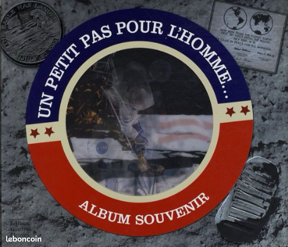 Livre enfant éducatif sur les premiers pas de l’homme sur la lune (image 1)