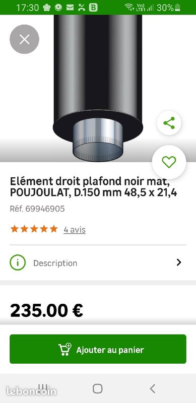 Equipements poujoulat poêle D150 (image 9)
