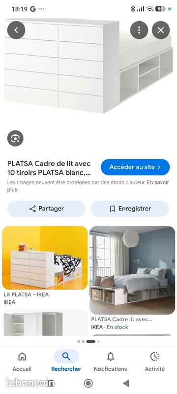 Lit platsa ikea 2 places (image 1)