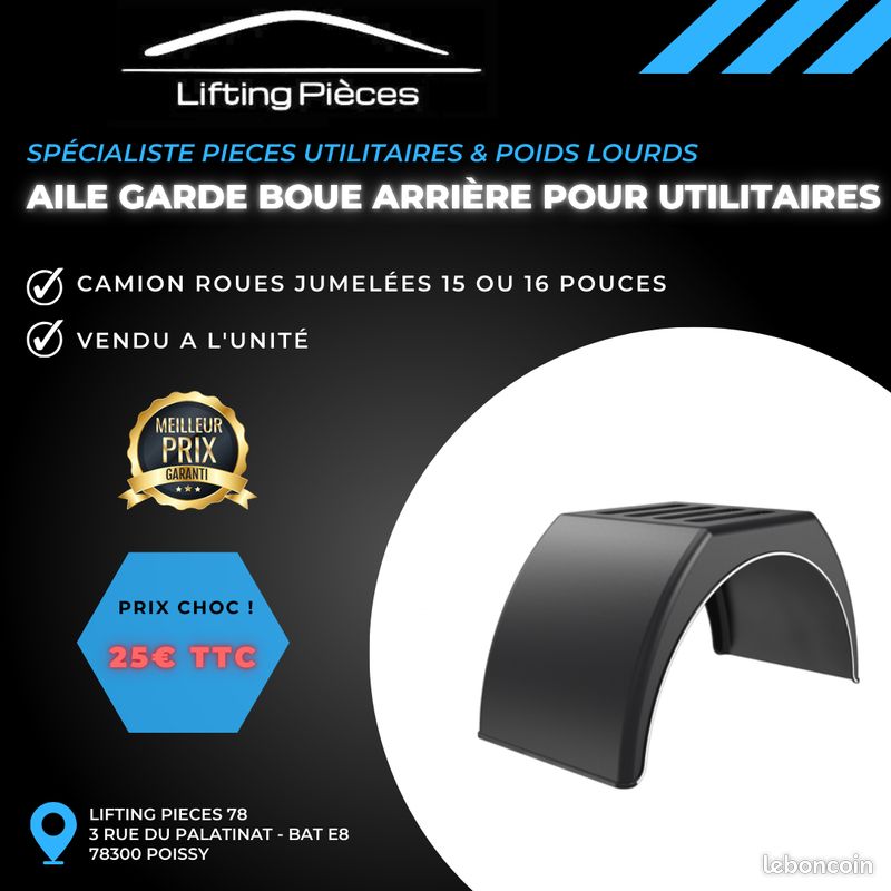 Garde boue camion - Aile arrière Pare boue camion utilitaires (image 1)