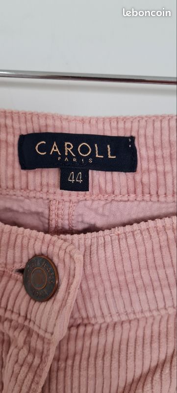 Pantalon en velours côtelé - Imprimé scintillant - Rose