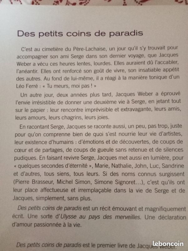 Des petits coins de Paradis/ Jacques Weber (image 3)