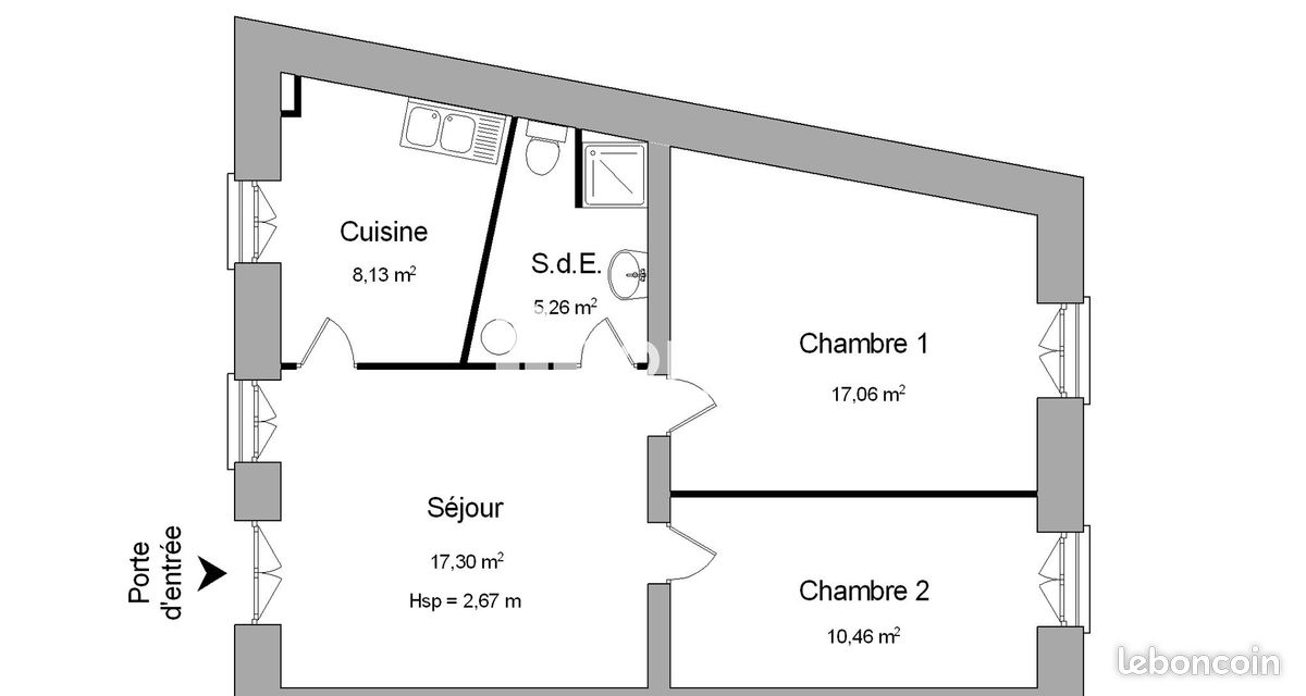 Appartement 3 pièces 58 m² · à Melun · 58 m² · 845 €/mois